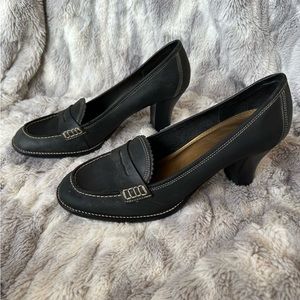 Unisa Leather Penny Loafer Heel 10B
